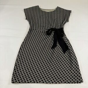 Anthropologie Saturday Sunday Black Ivory Babydoll Dress Womens Size XS Tie